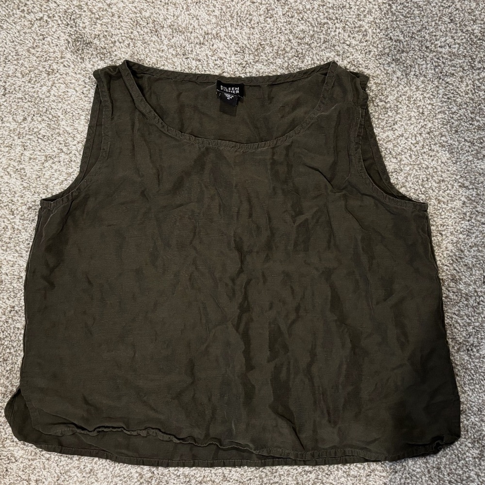Eileen Fisher Women’s Silk and Linen Blend Sleeveless Top